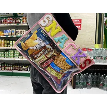 Stylish HAIBOLAN Clear Patch Pouch for Travel & Snacks