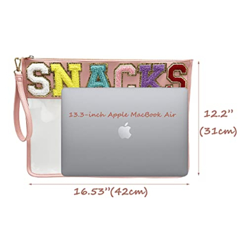 Stylish HAIBOLAN Clear Patch Pouch for Travel & Snacks