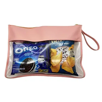 Stylish HAIBOLAN Clear Patch Pouch for Travel & Snacks