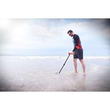 Minelab Vanquish 340 Multi-Frequency Auto-Select Metal Detector for Adults with V10 10"x7" Double-D Waterproof Coil (3 Detect Modes)