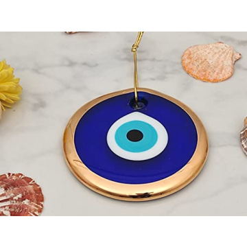 Erbulus 3.5" Evil Eye Wall Hanging Gold Decoration