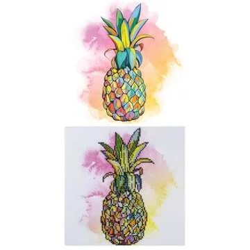 Diamond Art By Leisure Arts Pineapple, 12"X12", Intermediate Diamond Painting Kits For Adults, Art For Adults, Kit, Painting
