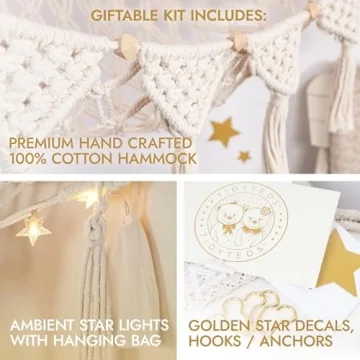 TIDYTEDS DreamLights Boho Stuffed Animal Storage Hammock