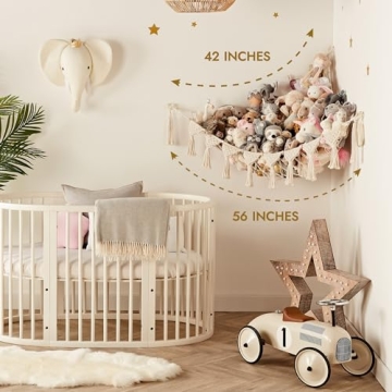 TIDYTEDS DreamLights Boho Stuffed Animal Storage Hammock