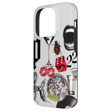 iPhone 14 Pro Vintage Coastal Cowgirl Lucky Ball Cherry Martini Collage Case