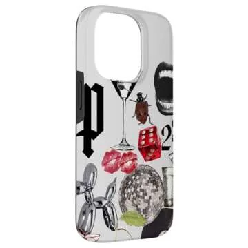 iPhone 14 Pro Vintage Coastal Cowgirl Lucky Ball Cherry Martini Collage Case