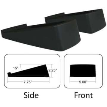 Audioengine DS2 Desktop Speaker Stands, Vibration Damping Tilted Silicone Tabletop Speaker Stands Pair for Small Speakers