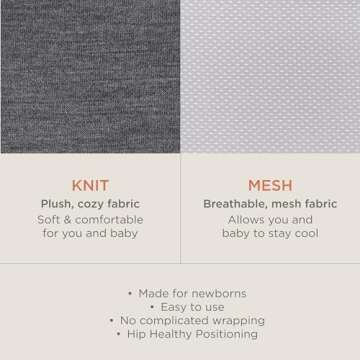 Ergobaby Embrace Cozy Baby Carrier Wrap for Newborns