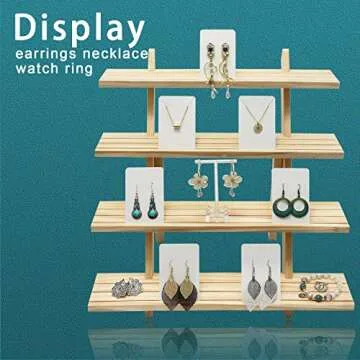 Auroal 4 Tier Earring Display Stand for Retail Use