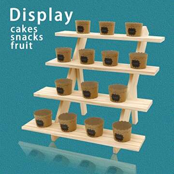 Auroal 4 Tier Earring Display Stand for Retail Use