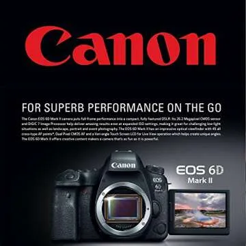 Canon EOS 6D Mark II Wi-Fi DSLR Camera Body - with Pro Battery Grip, TTL Flash, Canon Backpack,128GB Memory, Replacement Battery for LP-E6N, 72" Monopod, RC-6 Wireless Remote, and More.(19 Items)