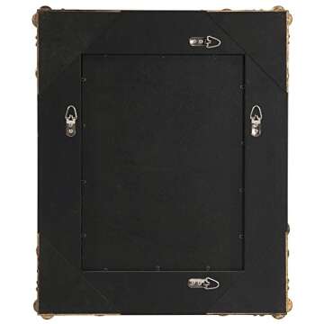 Howard Elliott Edwin Hanging Rectangular Mirror for Wall, Accent Rustic Antique Gold Wall Mounted Mirrors, Elegant Embellished Framed Decorative Mirror for Living Room & Bedroom, 19 x 23 Inch