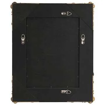 Howard Elliott Edwin Hanging Rectangular Mirror for Wall, Accent Rustic Antique Gold Wall Mounted Mirrors, Elegant Embellished Framed Decorative Mirror for Living Room & Bedroom, 19 x 23 Inch