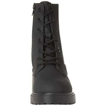 Amazon Essentials Women's Rubberized Combat Boot with Chunky Outsole