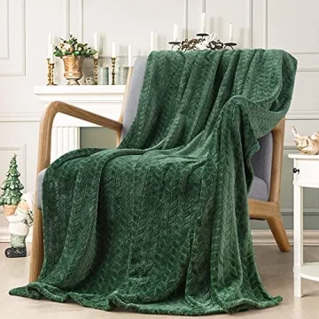 Inhand Extra Soft Green Fleece Throw Blanket - Cozy & Washable