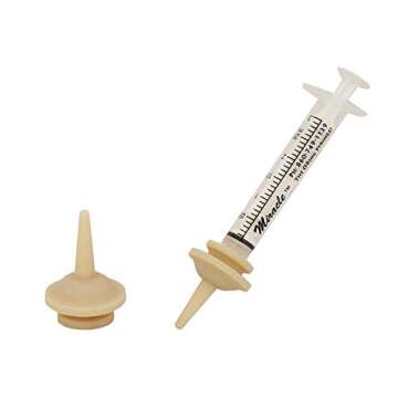 THE MIRACLE NIPPLE for Pets, Original Pkg/2 with Miracle Brand Oring Syringe - Small Mammal Suckling...