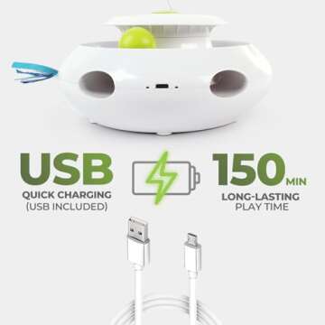 Interactive 3 in 1 Cat Butterfly Toy - USB Rechargeable