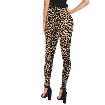 Buy SweatyRocks Women's High Waist Yoga Pants - Leopard Print