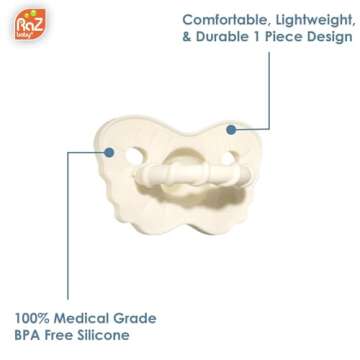 RaZbaby RaZzies Pacifier 3-Pack for Safe, Calm Infants