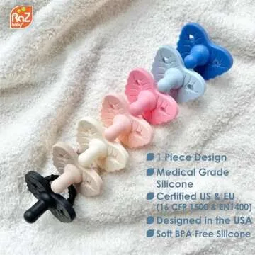 RaZbaby RaZzies Pacifier 3-Pack for Safe, Calm Infants