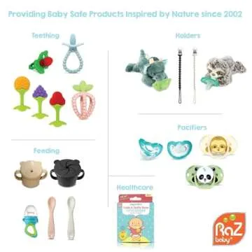 RaZbaby RaZzies Pacifier 3-Pack for Safe, Calm Infants