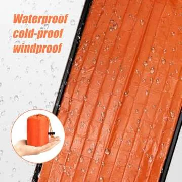 Emergency Waterproof Sleeping Bag, 2024 New Foldable Lightweight Emergency Waterproof Bag, Upgrade Portable Emergency Bivy Sack Sleep Survival Shelter for Travel Camping Hiking (2)