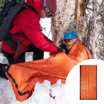 Emergency Waterproof Sleeping Bag, 2024 New Foldable Lightweight Emergency Waterproof Bag, Upgrade Portable Emergency Bivy Sack Sleep Survival Shelter for Travel Camping Hiking (2)