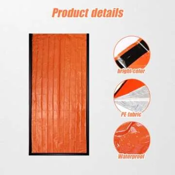 Emergency Waterproof Sleeping Bag, 2024 New Foldable Lightweight Emergency Waterproof Bag, Upgrade Portable Emergency Bivy Sack Sleep Survival Shelter for Travel Camping Hiking (2)