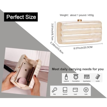 Stylish NUSTTAL Acrylic Clutch for Events and Parties