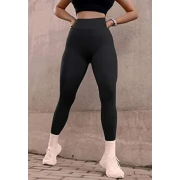 FITTOO Women's High Waisted Bottom Scrunch Leggings - Butt Lift Yoga Pants