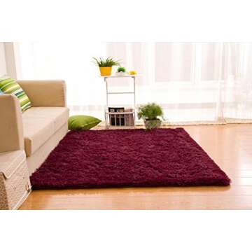Soft Indoor Shag Area Rug for Bedrooms and Living Rooms