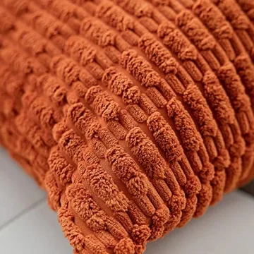 Kevin Textile 18x18 Fall Corduroy Pillow Covers Pack of 2