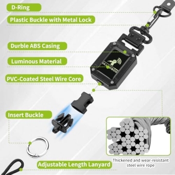 Luminous CB Mic Holder, Retractable 360° Rotatable Microphone Hanger Keeper CB Radio Accessory, Hea...