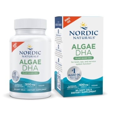 Nordic Naturals Algae DHA Soft Gels - Ethical Omega-3 Supplement for Brain and Eye Health