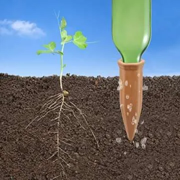 MorTime Plant Watering Devices, Plant Waterer Self Watering Terracotta Spikes Automatically Water Your Indoor and Outdoor Plants While On Vacation (8pc)