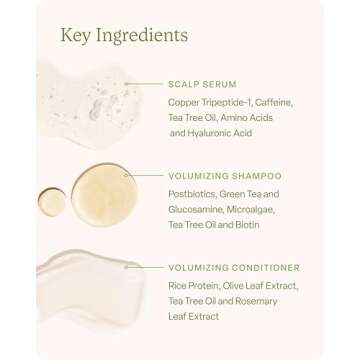 divi Healthy Hair Goals Bundle - 30ml Hair Serum, 2 Fl Oz Volumizing Shampoo, & 2 Fl Oz Volumizing Conditioner