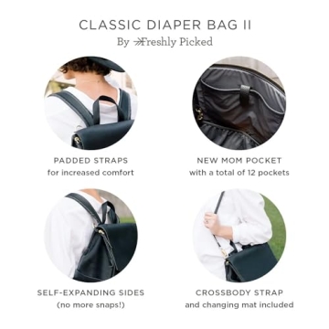 Freshly Picked Vegan Leather Diaper Bag Backpack