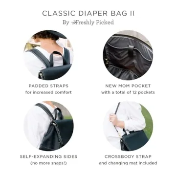 Freshly Picked Vegan Leather Diaper Bag Backpack