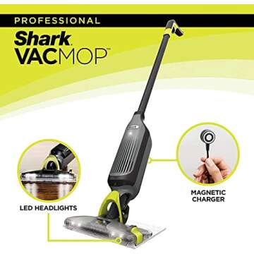Shark VM252 VACMOP Pro Cordless Hard Floor Vacuum Mop with Disposable Pad, Charcoal Gray (VM252) (Re...
