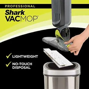 Shark VM252 VACMOP Pro Cordless Hard Floor Vacuum Mop with Disposable Pad, Charcoal Gray (VM252) (Renewed)