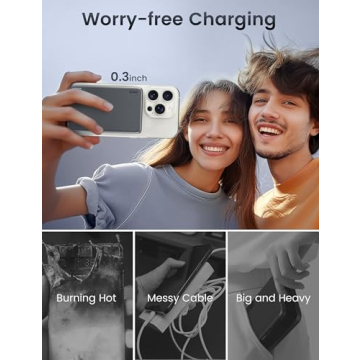 RORRY Ultra Slim 5000mAh Magsafe Charger for iPhone Samsung