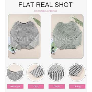 EVALESS Striped Sweaters for Women - Trendy Comfort 2024