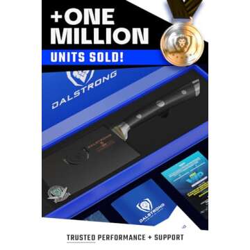 Dalstrong Meat Cleaver Knife -4.5"- Gladiator Series Elite-Heavy Duty Giftable Kitchen Knife - Black Handle-Razor Sharp Knife-Forged High Carbon German Steel -w/Sheath-NSF Certified