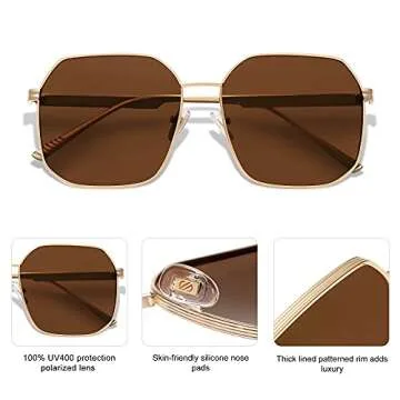 SOJOS Retro Polarized Sunglasses Stylish & UV400 Protected