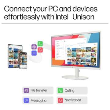 HP 22" All-in-One Desktop Computer for Home and School, Intel Quad-Core Processor (Beat i3-1110G4), FHD Display, 32GB DDR5 RAM, 640GB Storage, WiFi 6, Bluetooth, Business AIO, Windows 11 Pro, AZ-XUT