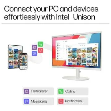 HP 22" All-in-One Desktop Computer for Home and School, Intel Quad-Core Processor (Beat i3-1110G4), FHD Display, 32GB DDR5 RAM, 640GB Storage, WiFi 6, Bluetooth, Business AIO, Windows 11 Pro, AZ-XUT