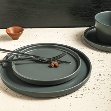 Stylish Stone Lain Coupe Dinnerware Set for 4