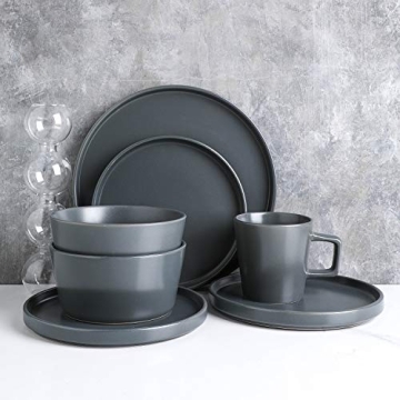 Stylish Stone Lain Coupe Dinnerware Set for 4
