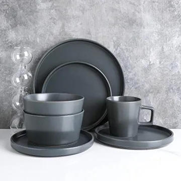 Stylish Stone Lain Coupe Dinnerware Set for 4