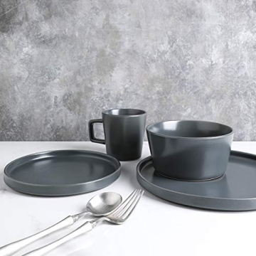 Stylish Stone Lain Coupe Dinnerware Set for 4